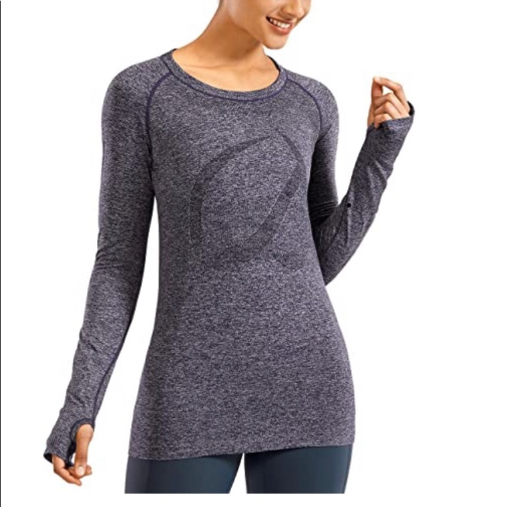 CRZ YOGA lite gray workout top